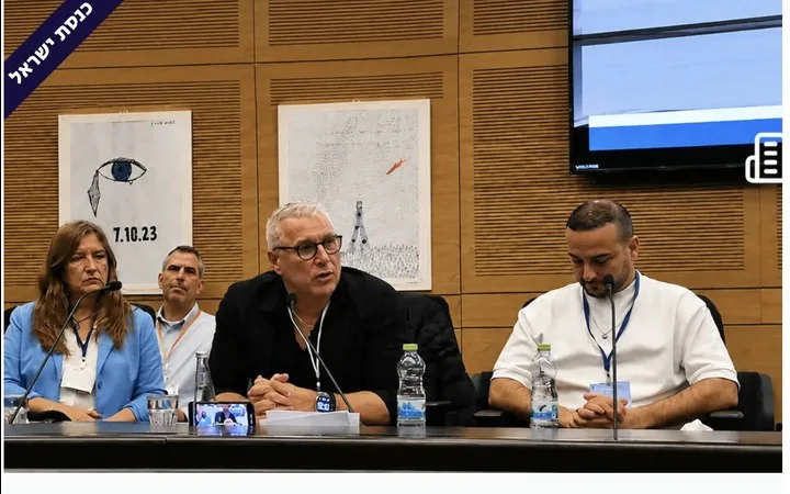 ליאור רוזנטל בהופעה בוועדה בכנסת